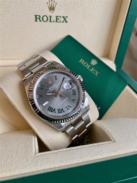 rolex datejust black and white bezel|Rolex wimbledon 41.